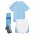 Otroški Nogometni dresi Manchester City Domači 2023-24 Kratek Rokav (+ Kratke hlače)